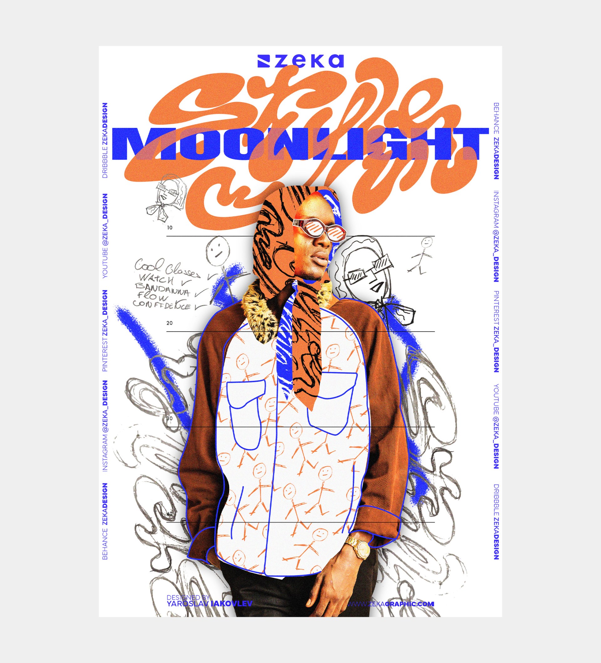 Sketch Pencil Drawings Poster 03 Inspiration by Zeka Design
