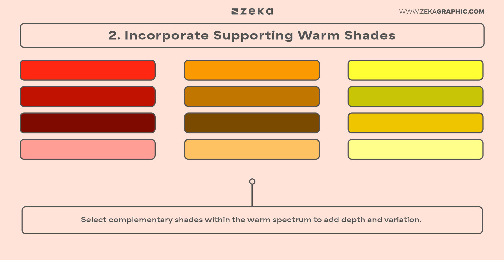 Step-by-Step Guide to Crafting a Cohesive Warm Color Scheme Incorporate Supporting Warm Shades
